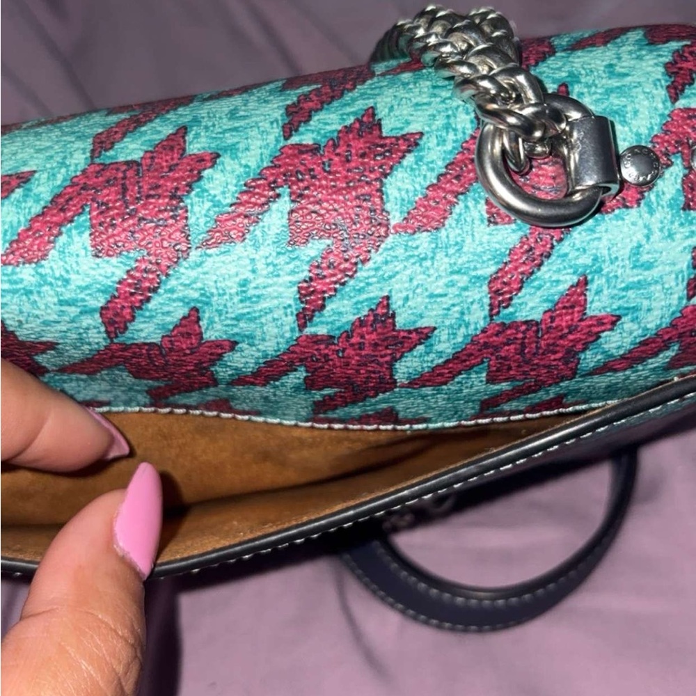 Coach mini Klare Crossbody Bag - Teal and Burgundy - Picture 3 of 5